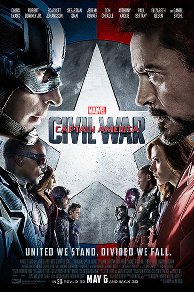 captain america civil war 2015 - movie poster - rqvmovies