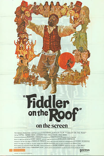 fiddler on the roof 1971 movie poster - rqv movies