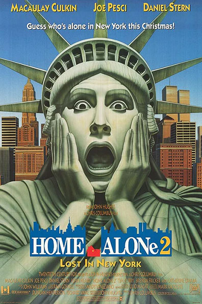 home alone 2 lost in new york 1992 movie poster - rqv movies