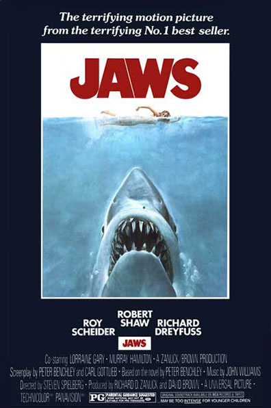 jaws 1975 movie poster - rqv movies