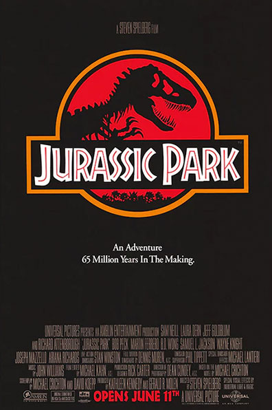 jurassic park 1993 movie poster - rqv movies