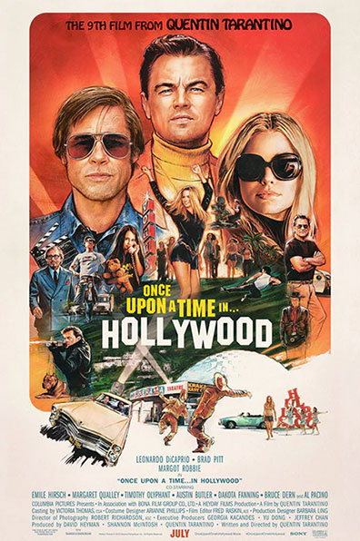 once upon a time in hollywood 2019 movie poster - rqvmovies