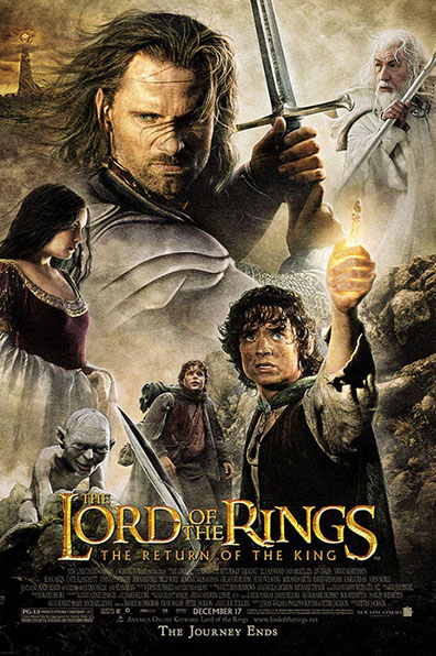 the lord of the rings the return of the king 2003 movie poster - rqv movies